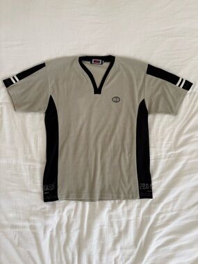 New Balance Gray and Black Short-Sleeve Shirt